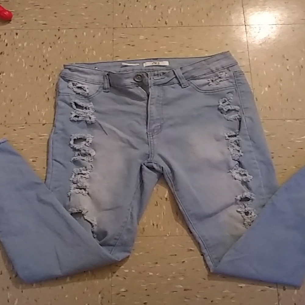 Light Blue Denim Skinny Jeans